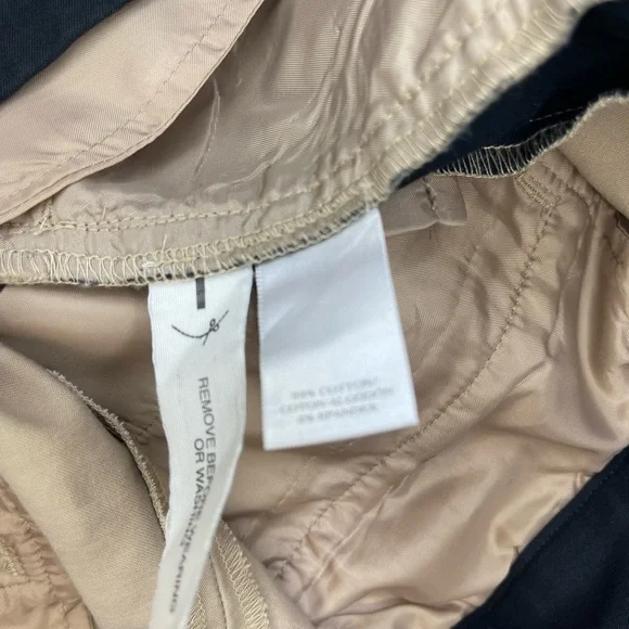 Ann Taylor Color block Dress Pants Tan Navy Size 14 Women’s Straight Leg Career - Picture 4 of 7